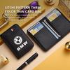 Zipper Short Wallets Multi Slots Leather Card Holder Coin Purse For BMW M Performance E36 E46 E60 E90 E91 E92 E93 F30 F20 xkhr50