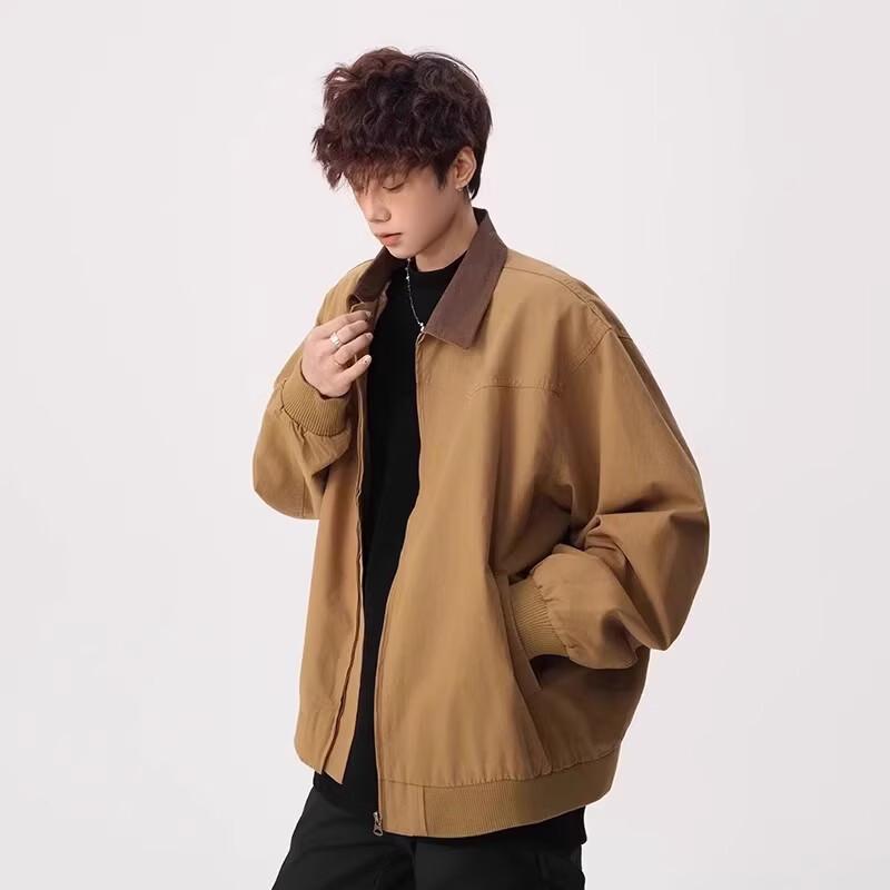 QOTRIOCK Men's Japanese Retro Embroidered Lapel Jacket