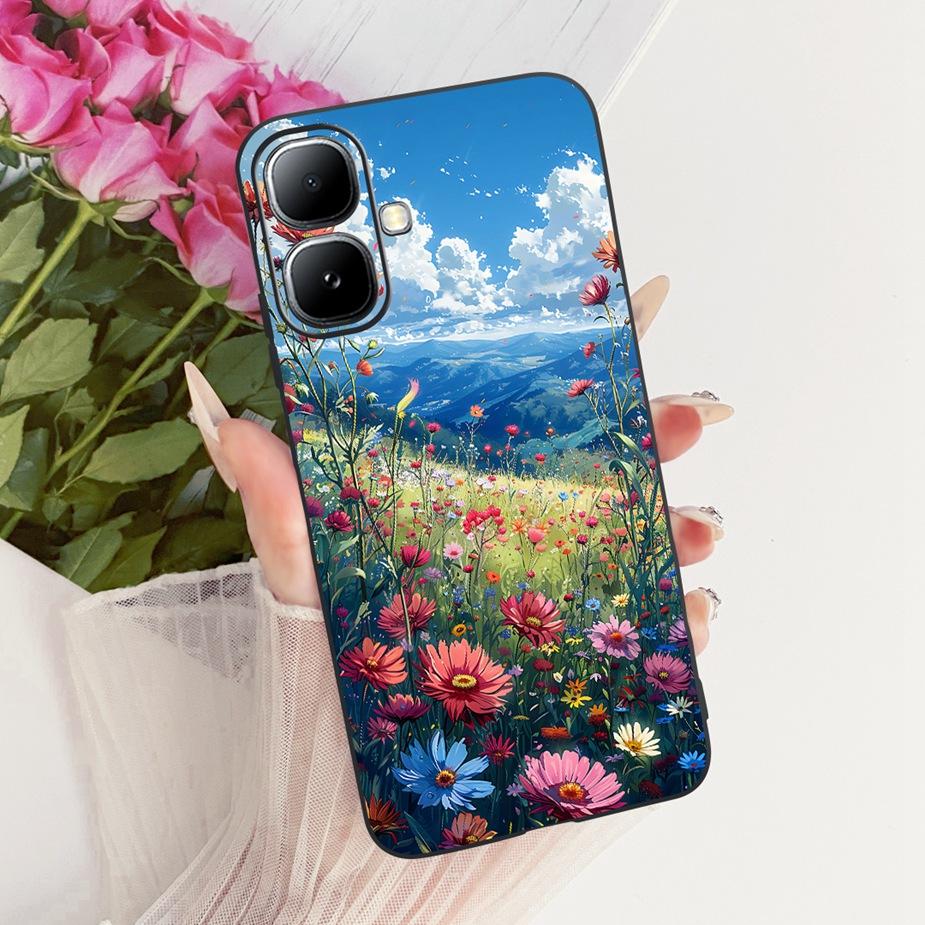For Infinix Smart 20 Case X6840 X6840B Luxury Flowers Butterfly Painted Phone Cover Case For Infinix Smart 20 Smart20 Soft Shell