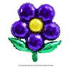 18" Green Five-Leaf Clover and Flower Aluminum Foil Balloon for Baby Birthday Decoration