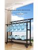 Double Pole Movable Clothes Drying Rack for Bedroom, Balcony, or Outdoor Use