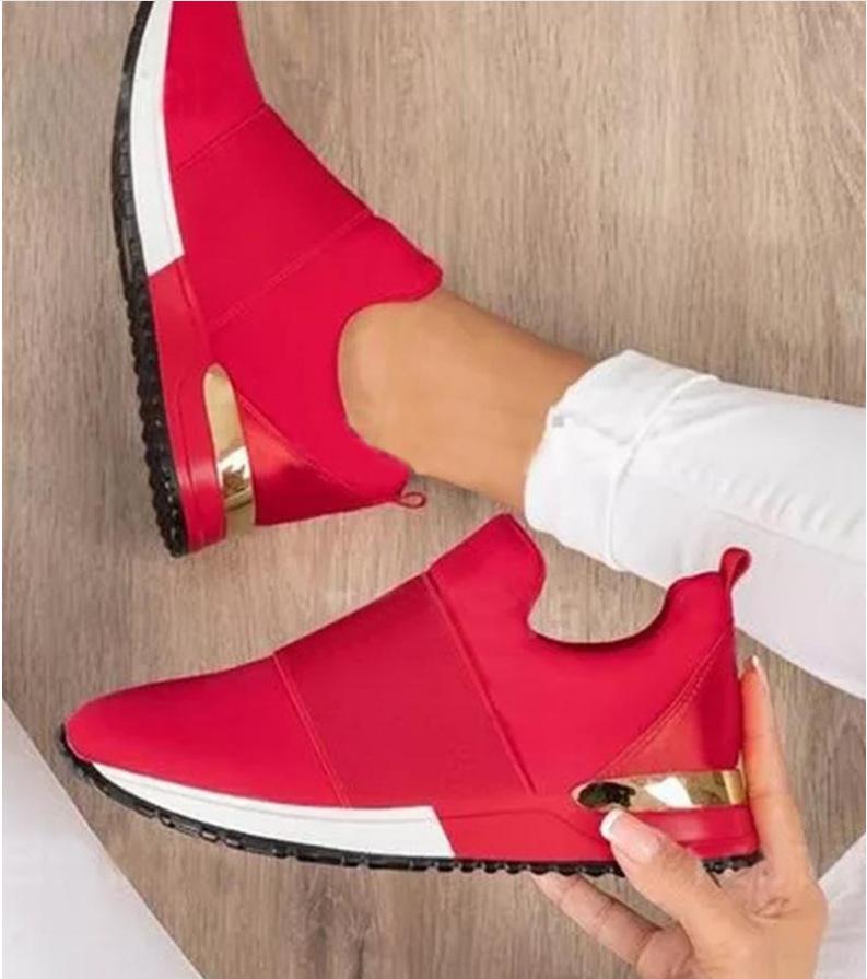 Breathable Women's Sneakers Slip-On Platform Casual Shoes for Women Solid Color Sports Shoes Tennis Female Running Footwear