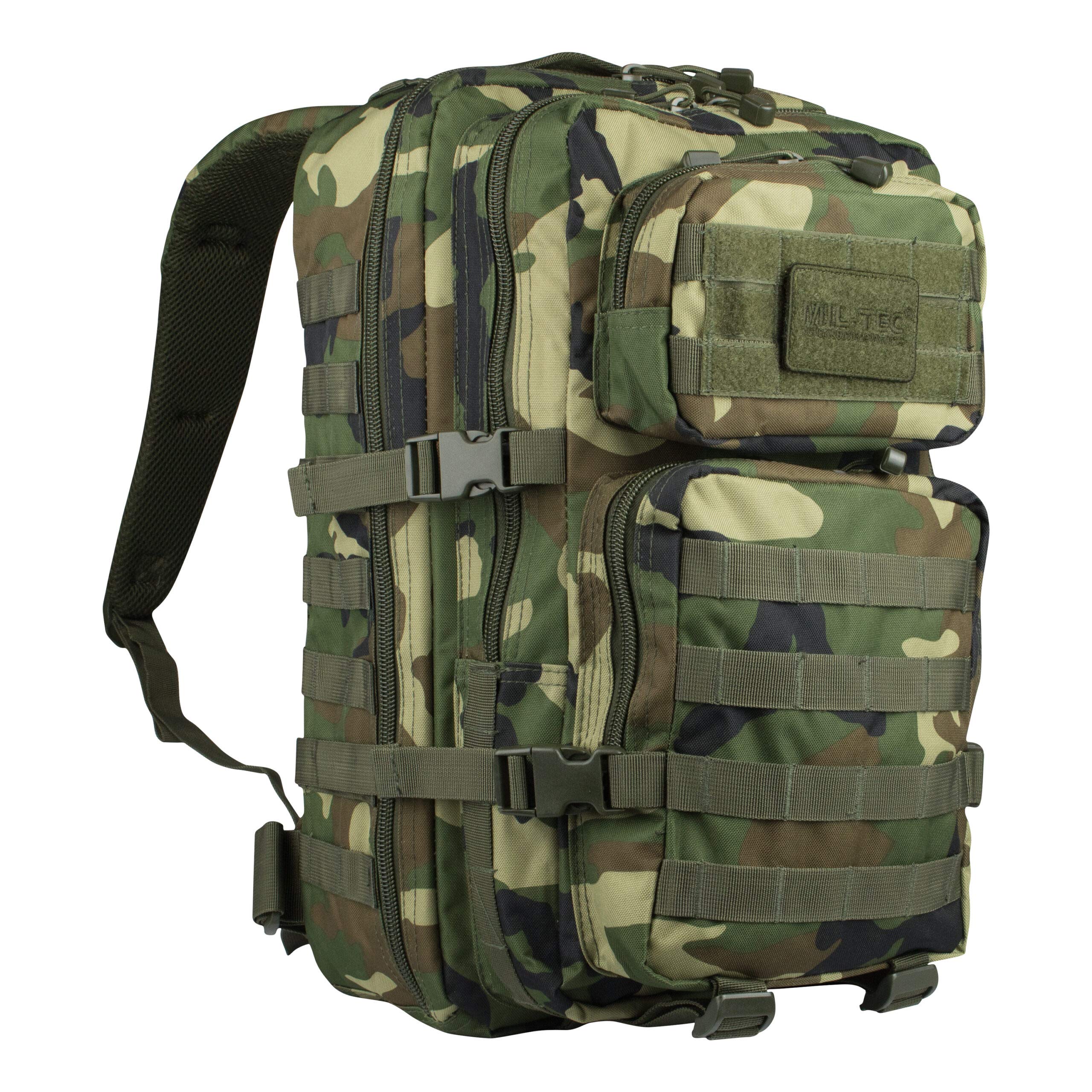 MIL-TEC Backpack US Assault Pack MOLLE System Large 36L - WOODLAND Camo