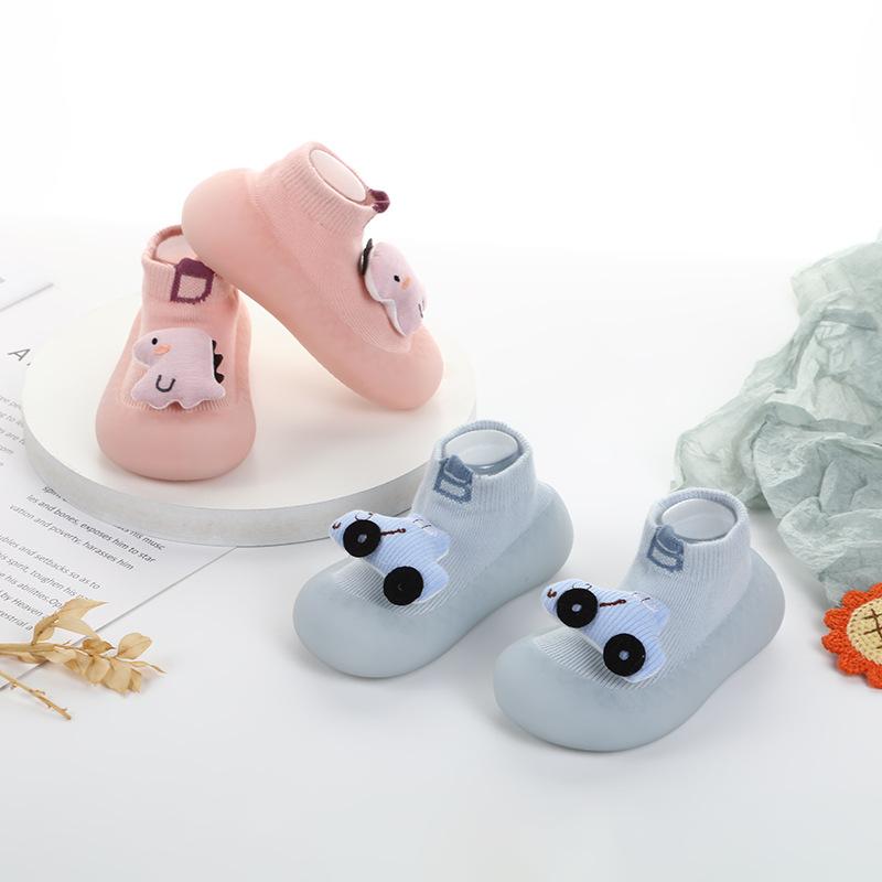 Boys and Girls Cartoon Slip-on Shoes with Anti-slip Sole and Soft Bottom