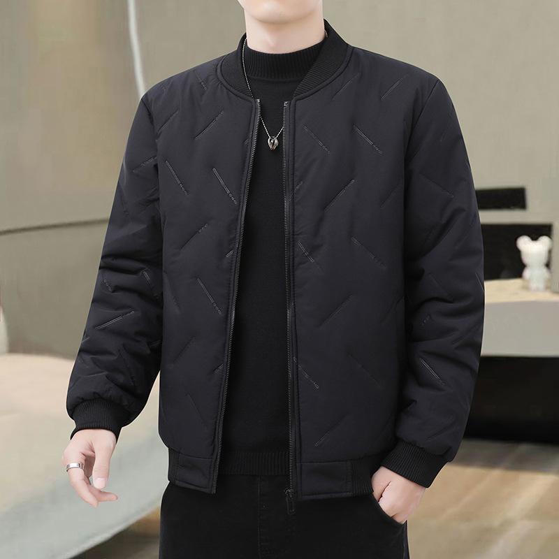 Down padded clothing men's winter youth baseball collar thickened warm cotton jacket jacket top men's winter wear trendy cotton suit