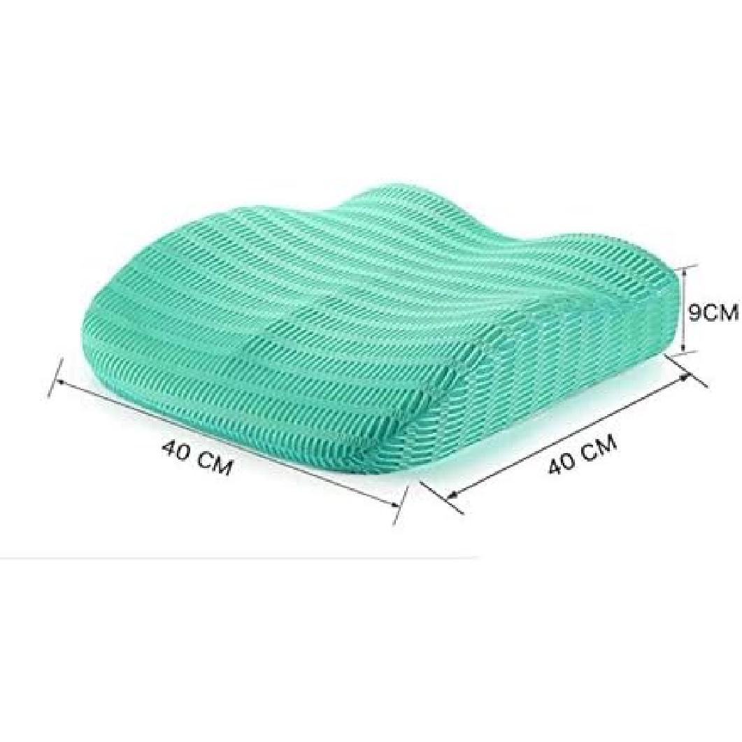 Memory Foam Lumbar Support Pillow Black Ergonomic Seat Pad, Back Office Soft Rest - Orthopedic Protector for Lower Brace Pain Relief Massage
