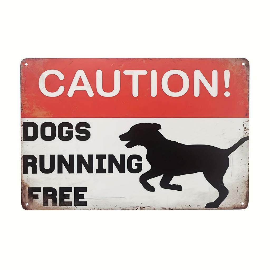 Beware of Dog Iron Sign Outdoor Fence Gate Farm Home Bar Decor Weatherproof PreDrilled