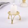 Round Iron Candle Holder Tabletop Decorative Ornament Three-Dimensional Creative Metal