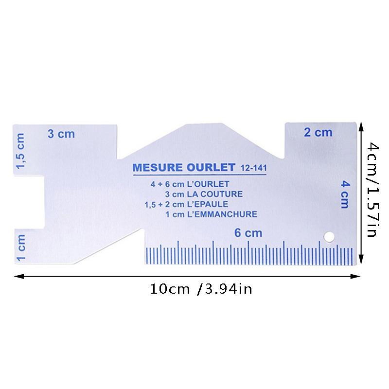 Precision Seam Measuring Gauge Metal Quilting Tailor Ruler Template Sewing Ruler For DIY Patchwork Quilting Craft Accessories