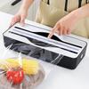 2-in-1 Sliding Cutter: Cling Film & Baking Foil Dispenser with Suction Cups and Magnetic Attachment