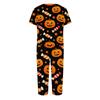 Women Two Piece Halloween Print Outfit Short Sleeve Top and Capri Pants Set Comfortable Casual Sportswear