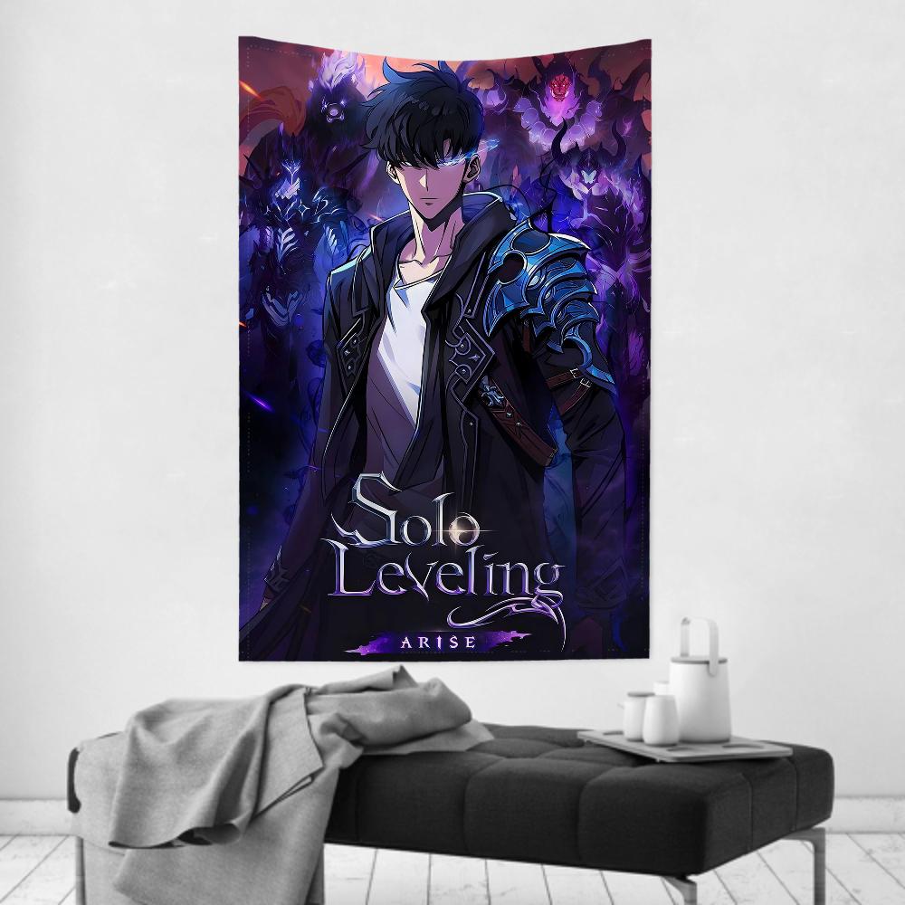Anime Comics PeripheralsSolo Leveling Tapestry Room Decor Wall Cloth Party Hanging Background Room Decor Baby Room