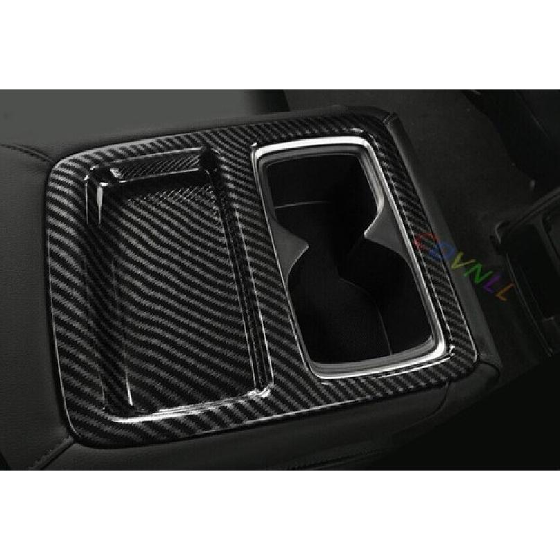 For Honda Accord 2018-2022 Carbon Fiber ABS Trim Rear Armrest Water Cup Cover