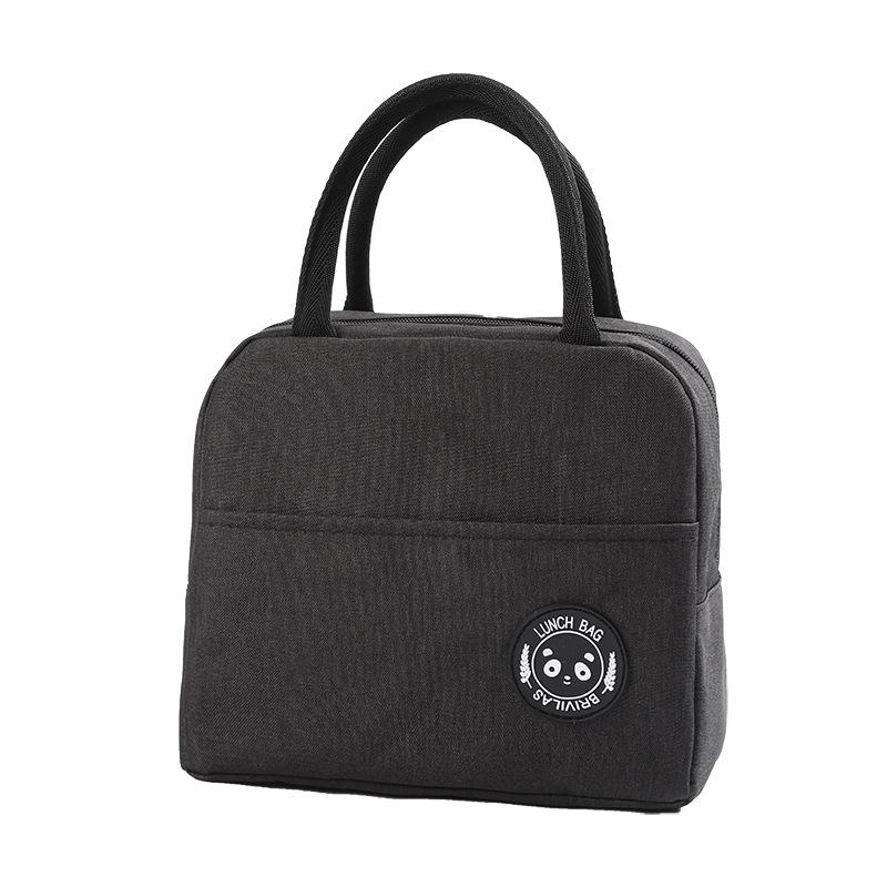 Oxford Cloth Insulated Lunch Bag, Thick Aluminum Foil Thermal Food Storage Pouch Portable Waterproof Reusable Bento Box Organizer