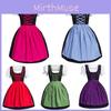 Charming German Dress Bavarian Dirndl Costume With Elegant Apron Decoration