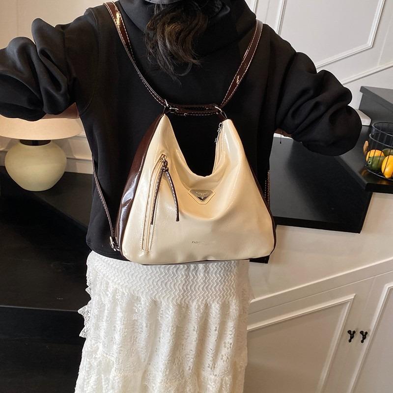 Bag Women's New Retro Shoulder Bag Large Capacity High Value Women's Bag Multi-functional Tote Bag Backpack