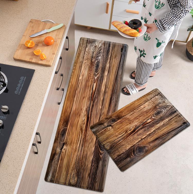 

Кухонные коврики с деревянным принтом для пола, мягкие коврики для ванной, против усталости, для ванной комнаты, гостиной, коврик для коврика для прачечной 60x180cm 1pcs