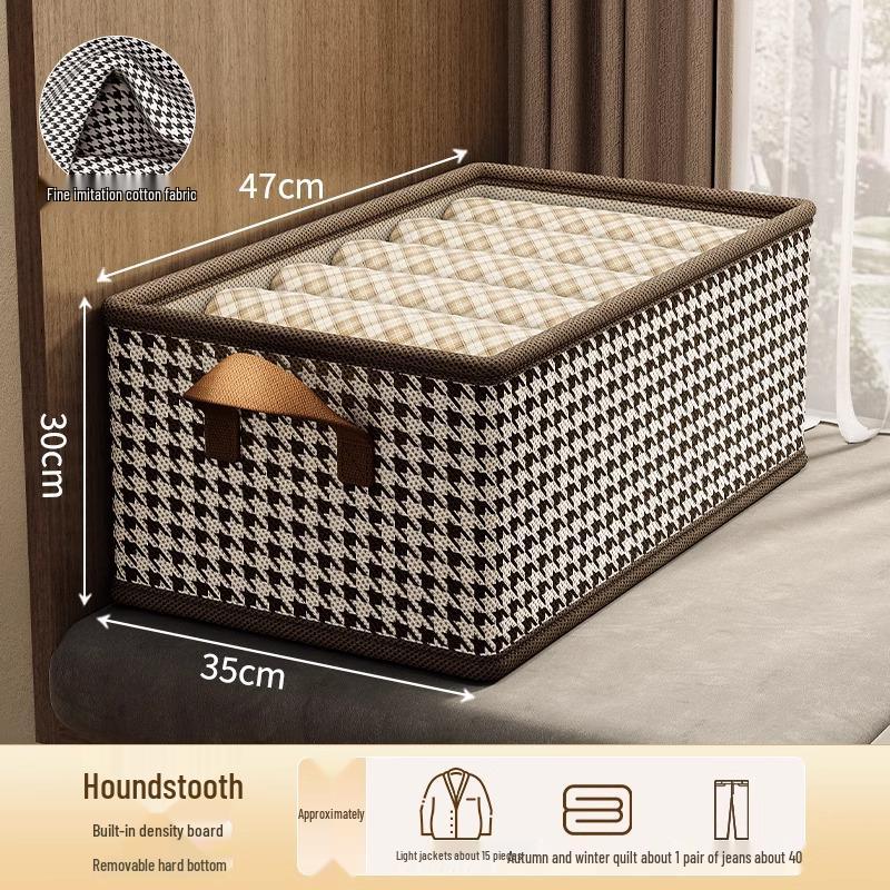 Hahnentritt Faltbare PP Aufbewahrungsbox für Kleidung, Hosen & Socken