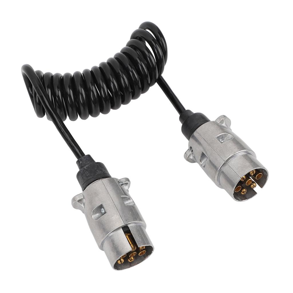 12V Trailer Adapter Wiring Plug 2m  Standard 7 Pin to 7 Pin Spring Wiring Adapter Connector Plug for RV Caravan Boat