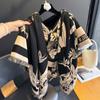 2024 New Scarf Women's Printed Butterfly Fashion Aging New Autumn and Winter Large Square Scarf ,Thickened To Keep Warm Student Shawl Cloak