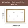 Transparent Acrylic DIY Photo Frame for Kids' Handmade Art with Solid Wood Painting Frame