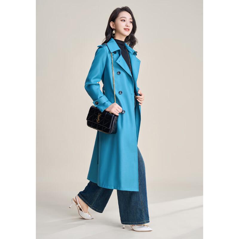Kebeier Women's Autumn 2025 British Style Mid-Length Trench Coat