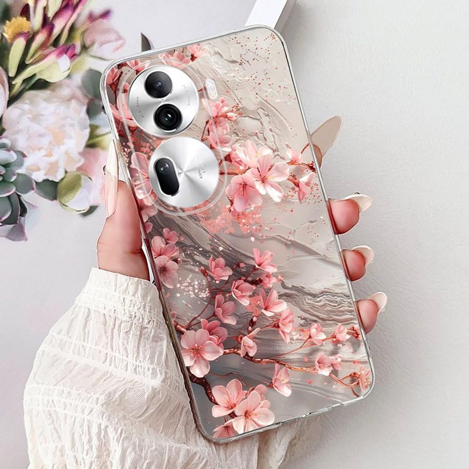 For OPPO Reno 11 Pro 5G Case CPH2607 New Fashion Flower Butterfly Silicone Clear Soft Phone Case On OPPO Reno11 5G CPH2599 Funda