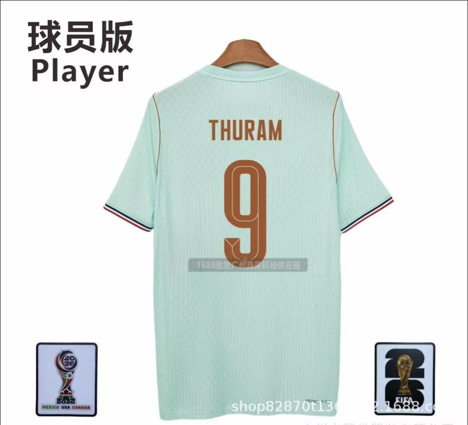 26 World Cup Player Version Football Jersey France Away Football Jersey Sports Mesh T-shirt