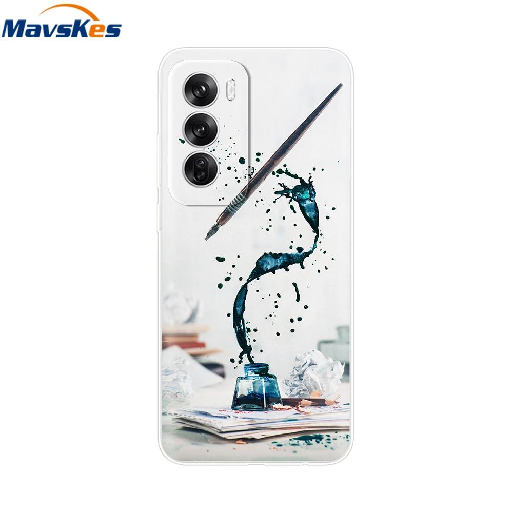 For OPPO Reno 12 5G Case Transparent Cover For OPPO Reno12 Pro 5G Reno12 Luxury Marble Soft Silicone TPU Phone Cases Funda Capas