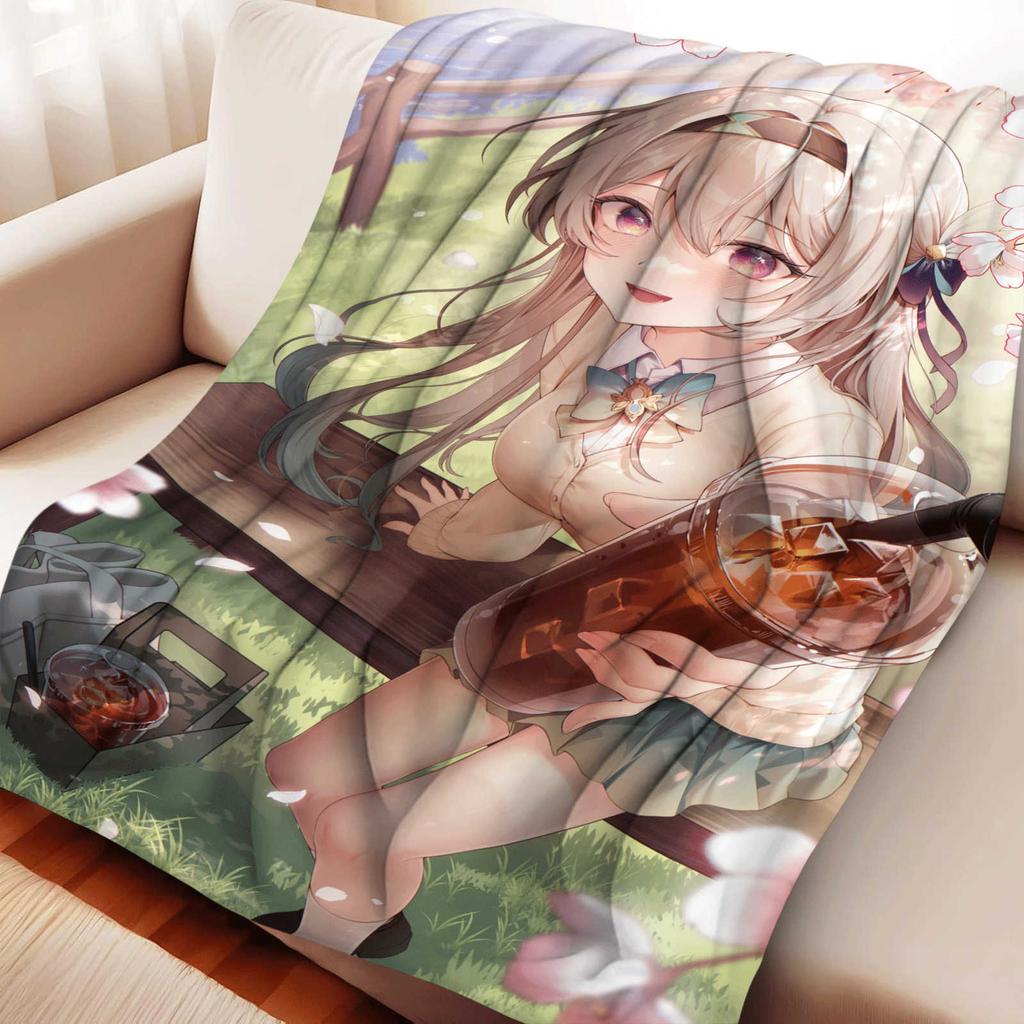 Cartoon Cute Firefly Flannel Blanket Cover Warm Soft Anime Honkai Star Rail Blanket Multifunctional Universal Blankets
