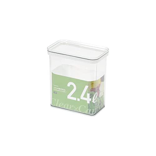 Pearl Metal System Canister Container, 2.4L, Made in Japan, See-Through Top, HB-6700