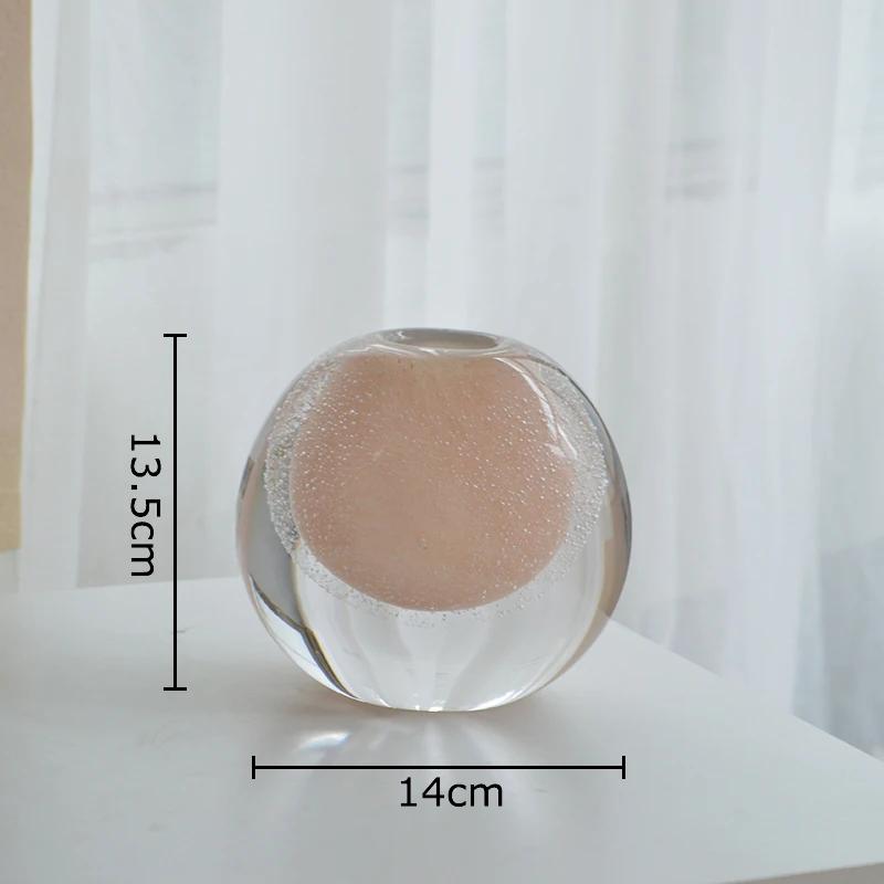 Lovely Colored Bubble Glass Vase Multiple Styles Plant Pots Table Decoration Flowers Arrangement Vases Room Aesthetic Decor