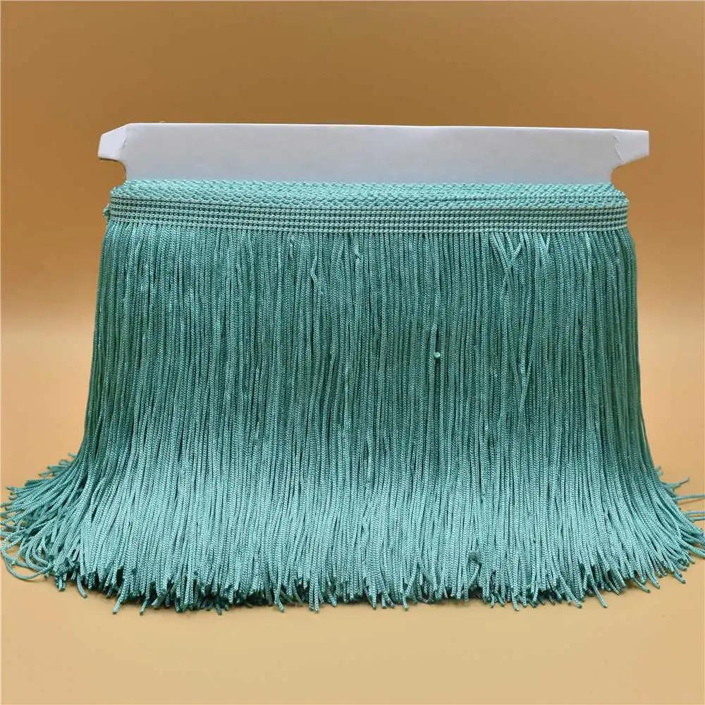 10 Metri Pizzo Lusso Colore Oro Frangia con Nappa 15CM Larghezza Galon Frange Abito Latino Abbigliamento da Palco Accessori Nastro