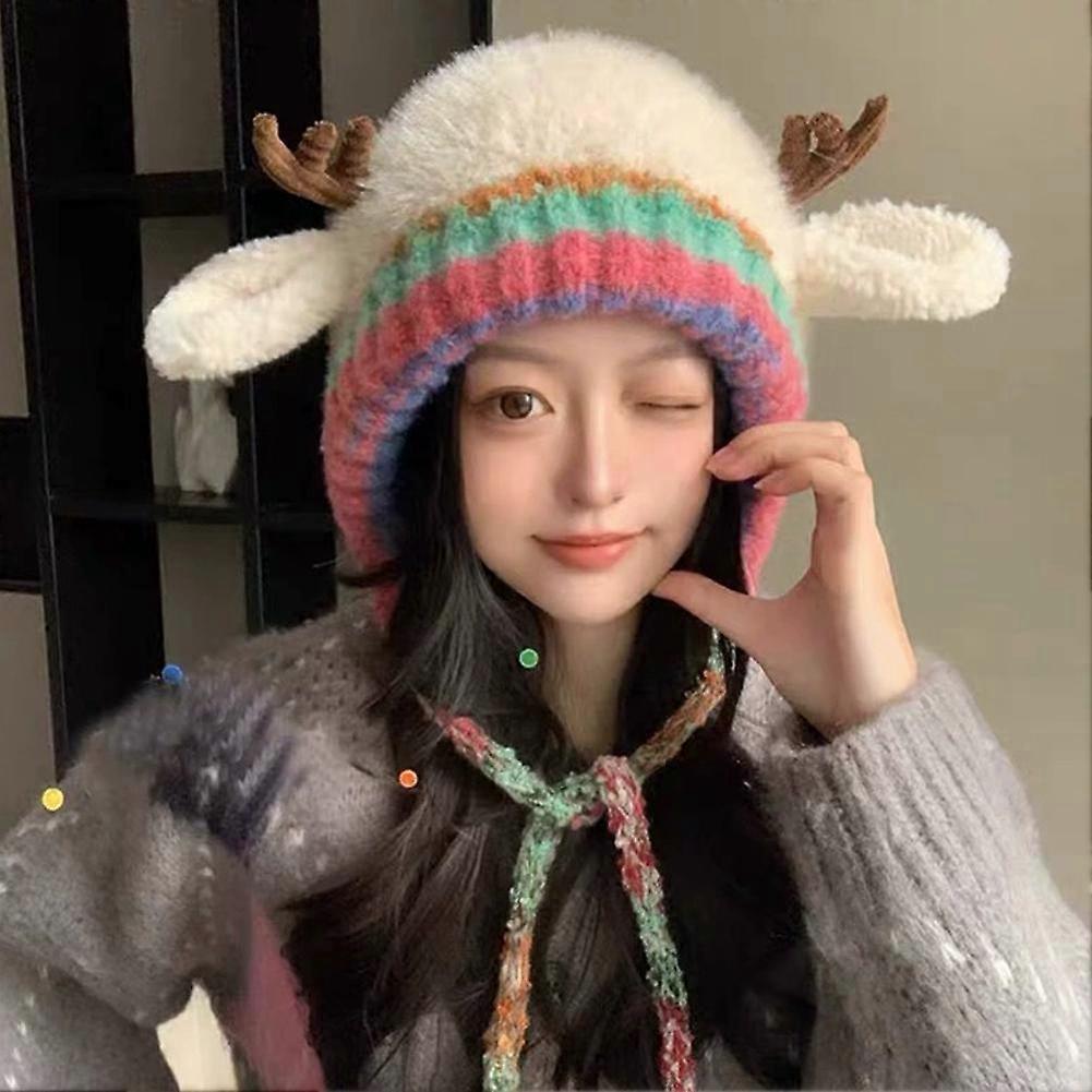 Deer Storage Hat - Festive Festival Antler Hat & Handbag, Windproof Foldable