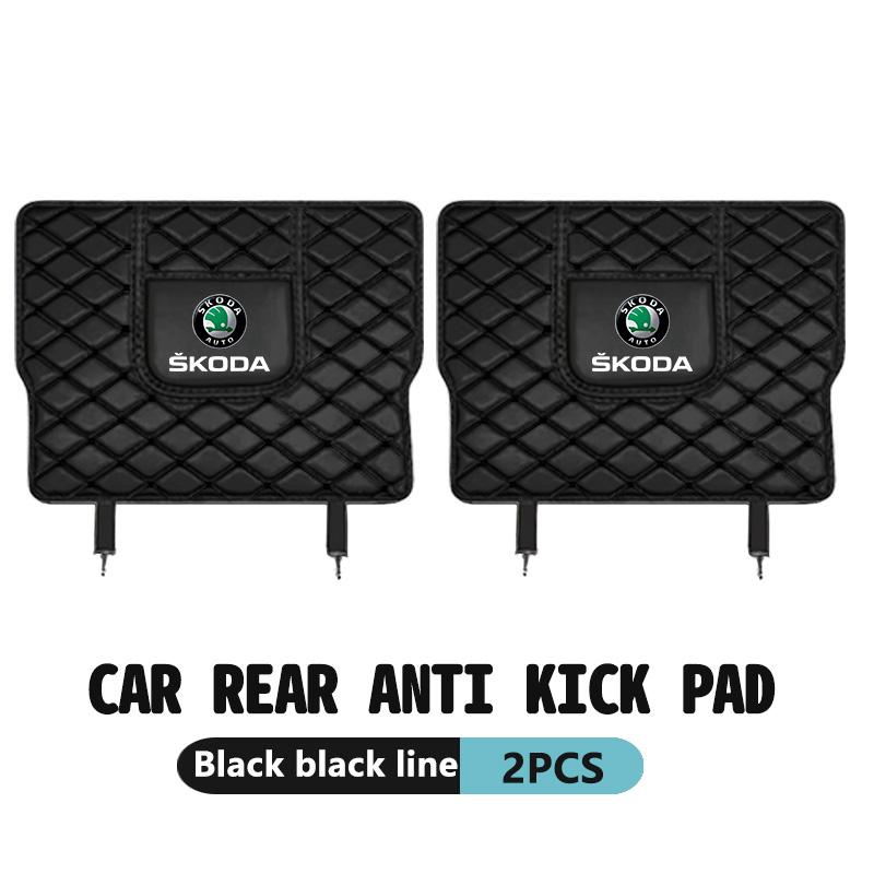 AAABR1 Car Anti-Kick Pad Seat Back Protector Cover For Skoda Octavia A5 A7 RS Fabia Superb Rapid Karoq