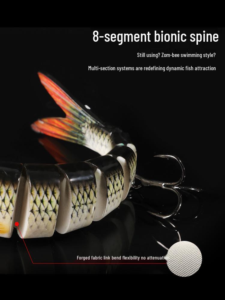 Best-Selling Realistic Multi-Jointed Fish Bait, 26g, 12cm, Eight-Section Sinking Lure for Sea Fishing