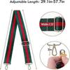 Adjustable Crossbody Purse Strap with Gold Buckle, Red