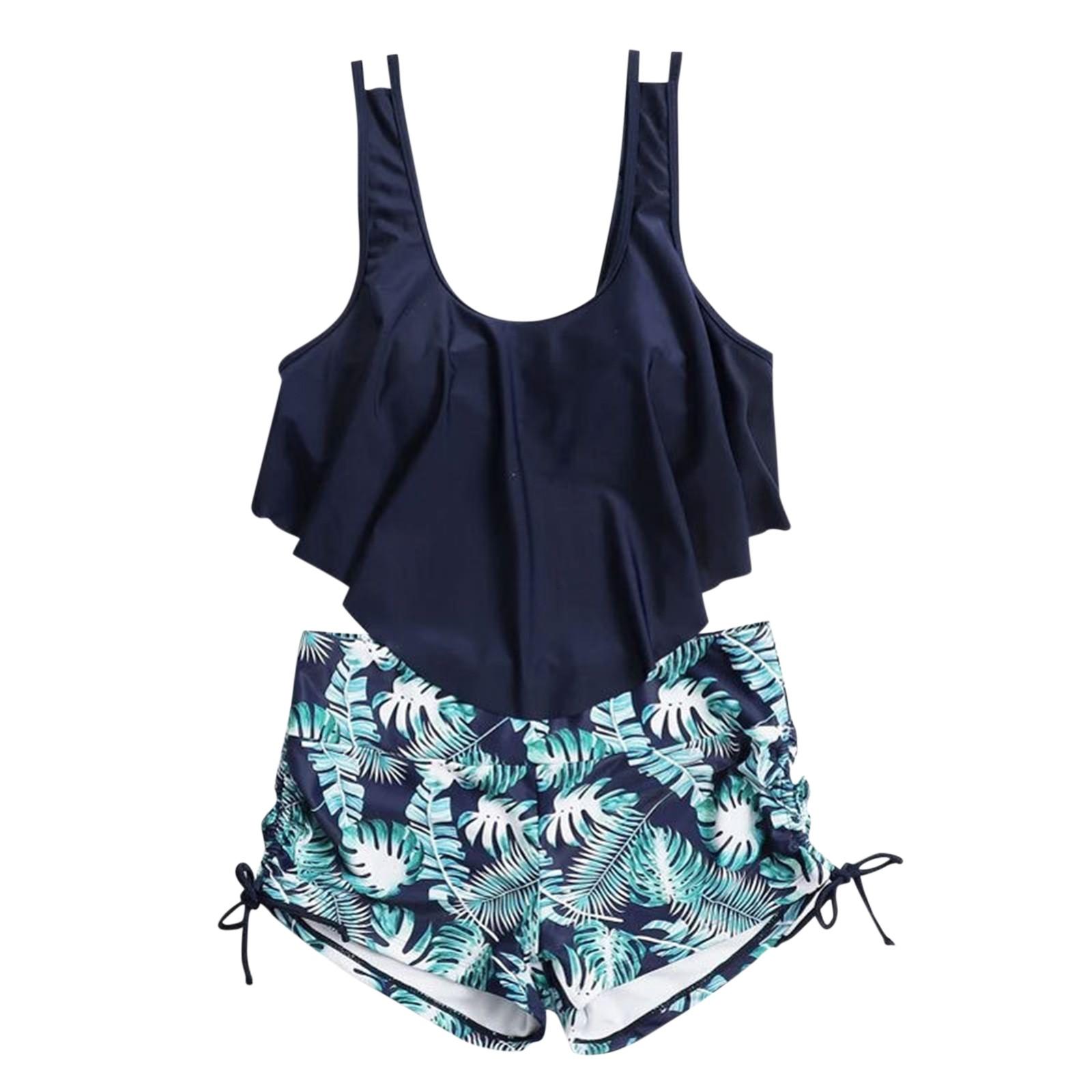 

Женский сексуальный сплит-стиль, сплошной цвет, бикини SS, купальник с галстуком-бабочкой, комплект из 2 предметов M чёрный