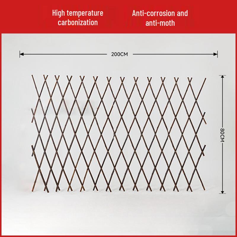 Expandable Bamboo Fence Panel for Outdoor Patio and Garden – Anti-Corrosion Support Pole for Landscaping and Partitioning.