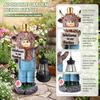 Highland Cow Garden Lantern Statue with LED Welcome To Garden Sign Figurine Cute Resin Statues for Porch Patio Balcony