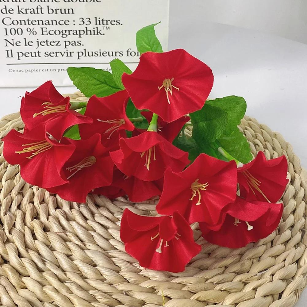 Artificial Flowers Background Fake Flower Morning Glory Christmas Decorations For Home Decor Garden Wedding Decoration 35cm