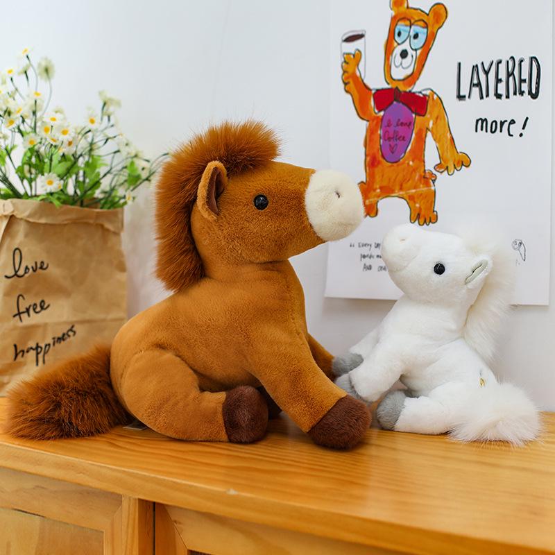 New Year Zodiac Horse Plush Toy - Lucky Horse Doll for Claw Machines and Decor