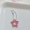 Stylish Adorable Acrylic Star Dot Keychain Fun and Unique Hollow Star Charm