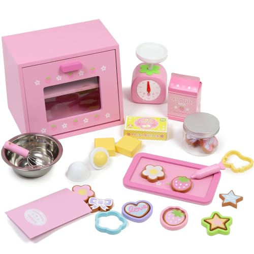 Mother Garden Wooden Pretend Play Set, Handmade Cookie Set, Wooden Toy, Pretend Play Cake, 441-21586
