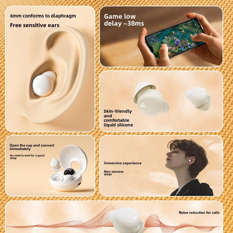 Sleep No Money Bluetooth Headset Wireless Long Wear Painless Noise Reduction Super Standby Bluetooth Sound Quality Good In-ear Type