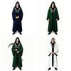 Costume da Mago Gotico con Cappuccio a Catena per Feste di Halloween e Cosplay