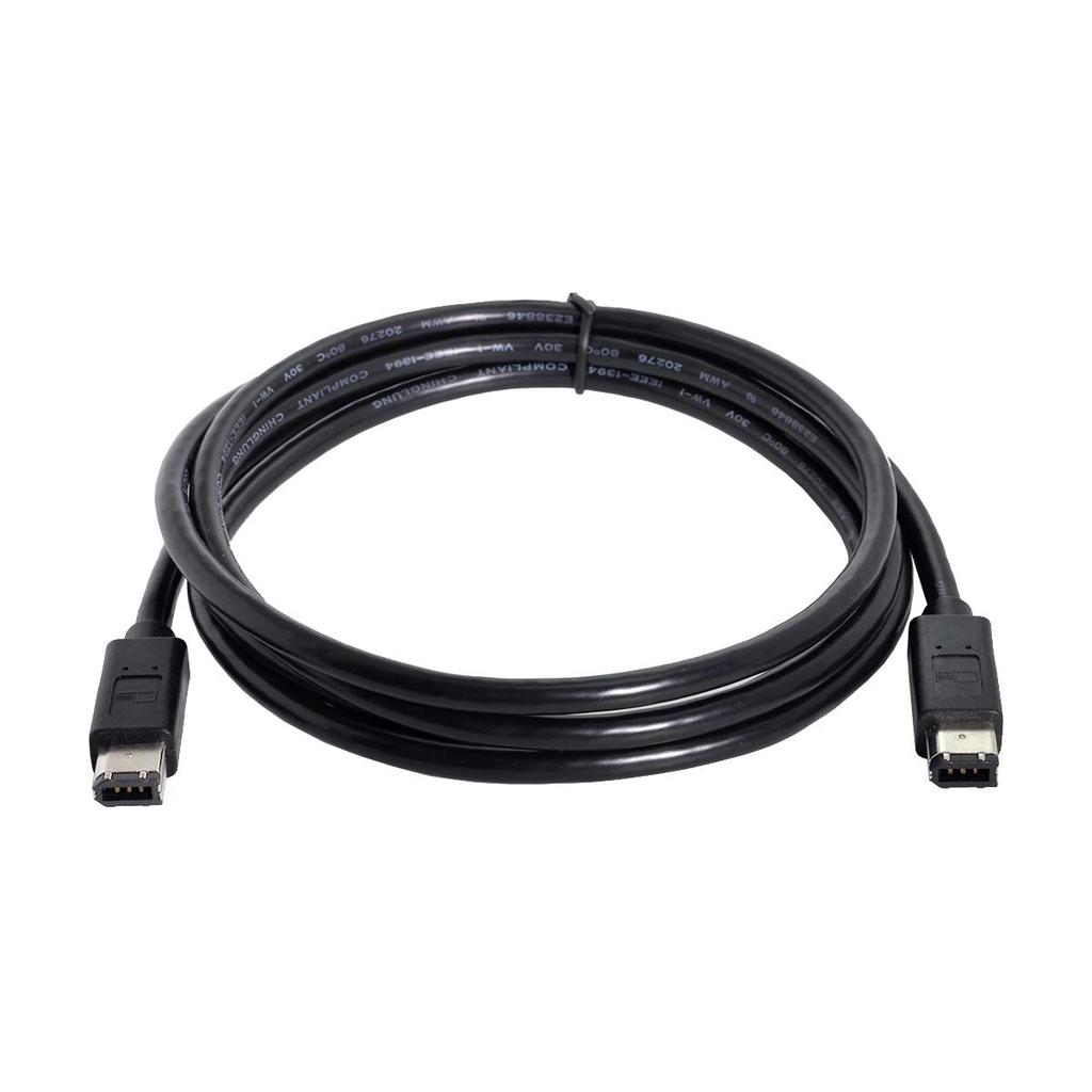 CY IEEE 1394 FireWire 400 FireWire 400 iLink Kabel Schwarz 6-Pin/6-Pin - 6-6 1.8m