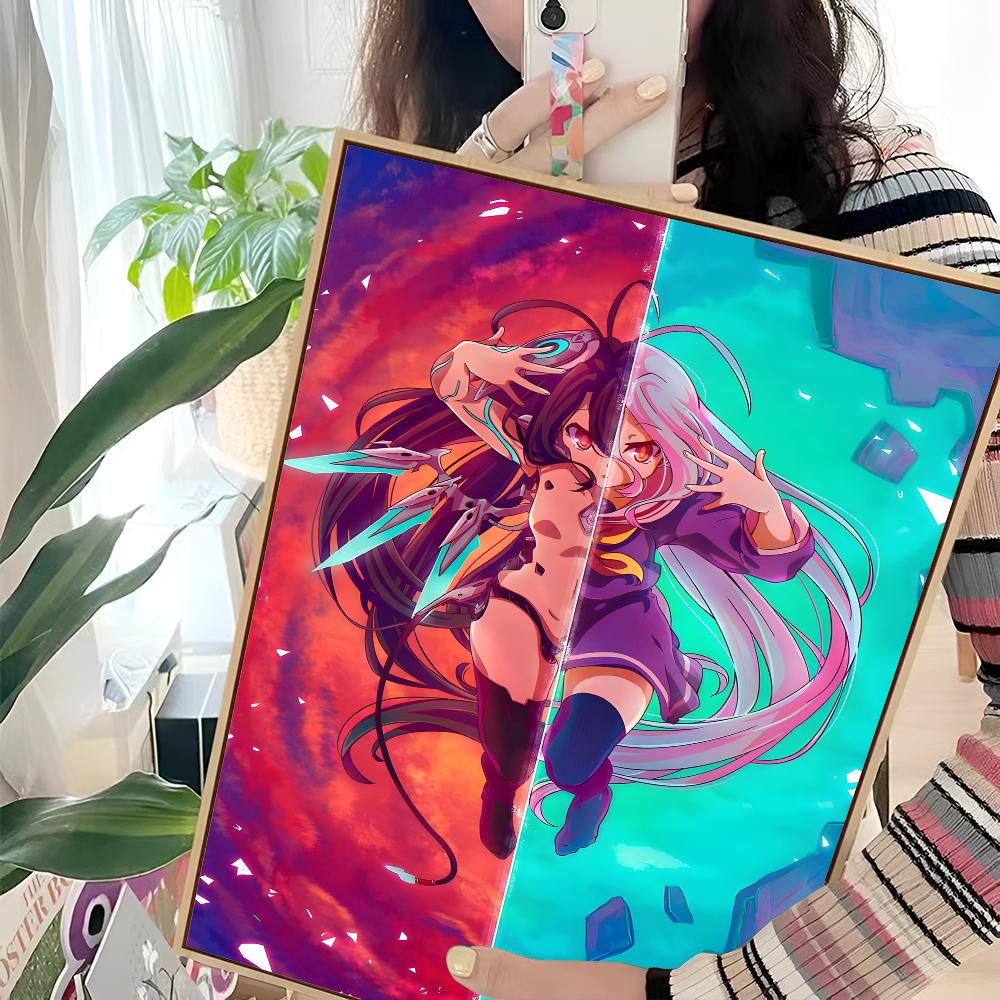 No Game No Life Anime Castle Classic Vintage Posters HD Quality Wall Art Retro Posters for Room Decor