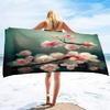 Cherry Blossom Sand Free Beach Towel Absorbent Bath Towel Large Hand Towels Quick Fast Dry Extra Large Thin Towels for Spa Pool