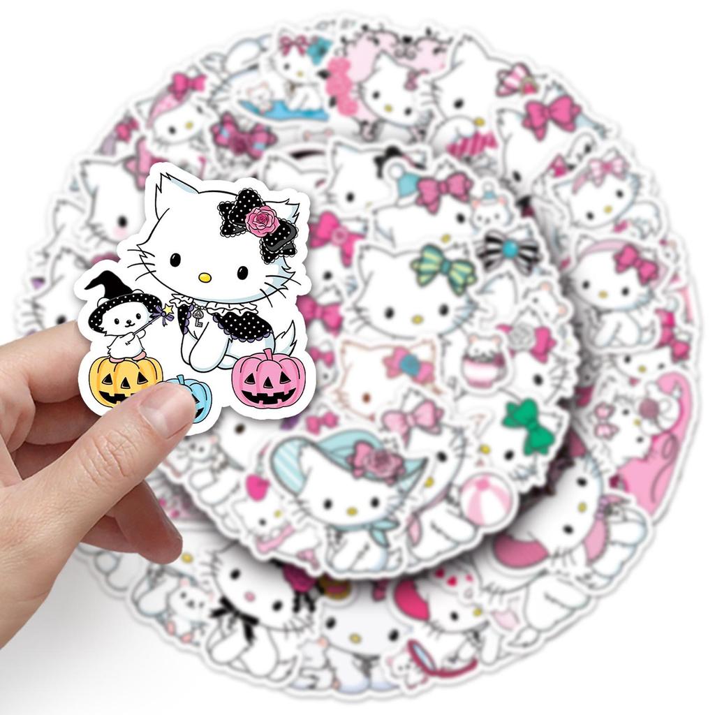 50 Qiao Mi Sanrio Charmmy Cat Waterproof Decorative Phone Stickers